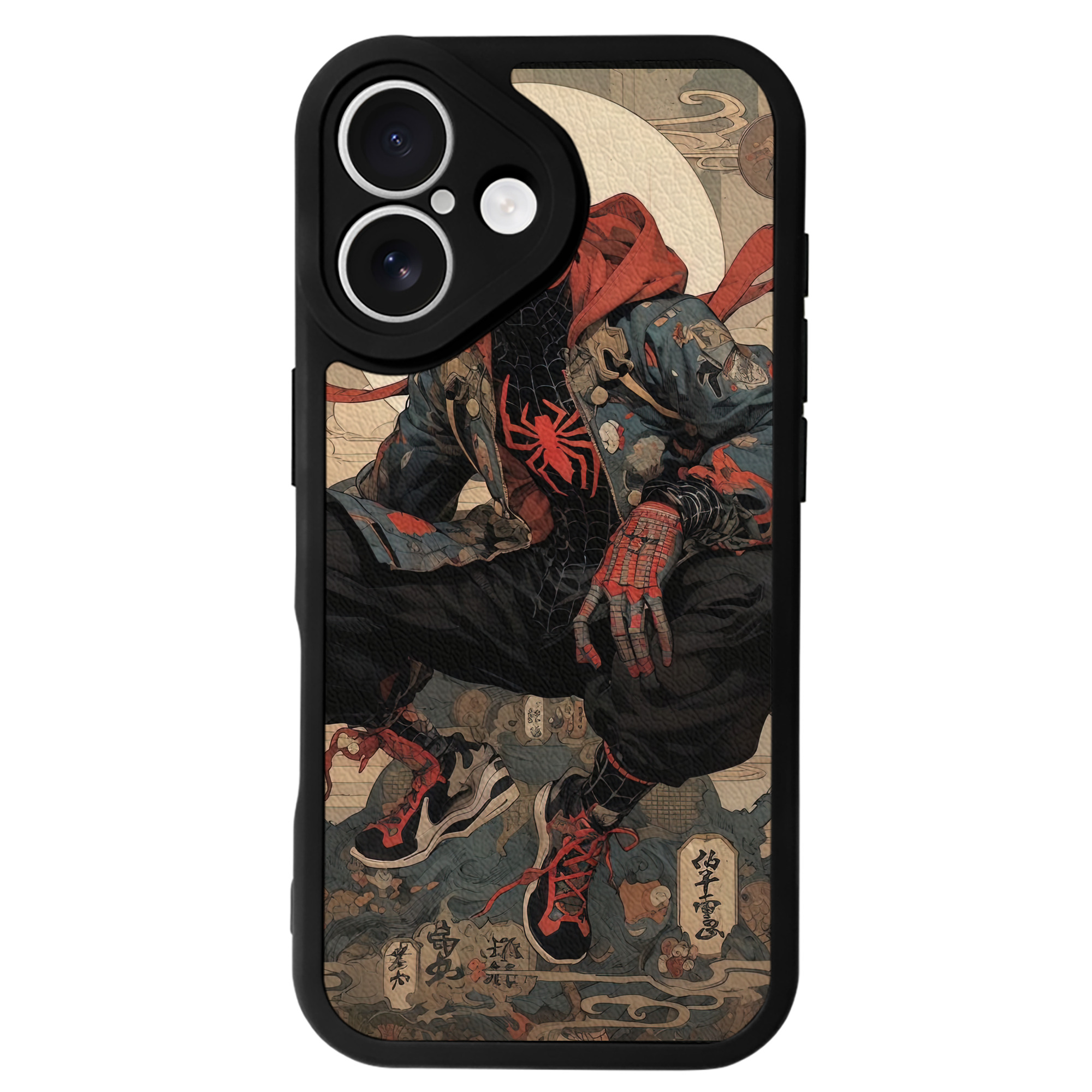 Spider Man スパイダーマン 【iPhone 16シリーズ対応】シリコンスマホケース（レザー調） 材質：シリコン